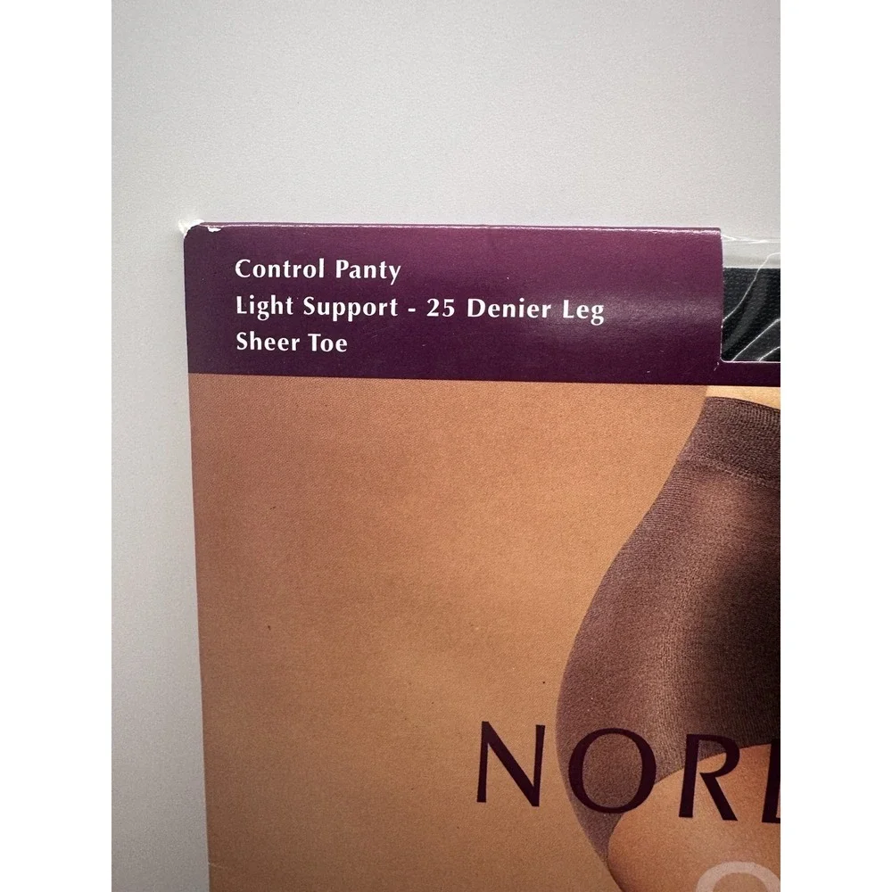 NIP Nordstrom Support Control‎ Top Pantyhose size B Black 25 Denier Leg